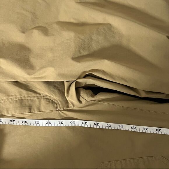 Eddie Bauer Tech Pants Mens 38x30 Tan Fleece Lined Nylon Cargo Stretch Outdoors - Picture 15 of 15